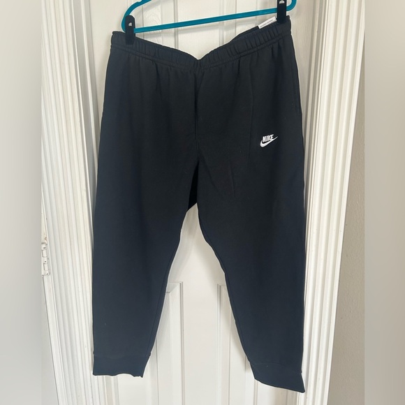 Nike Other - Nike Black Sweat Joggers with White Swoosh Logo